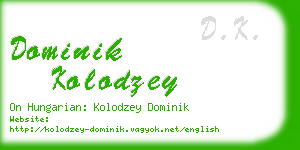 dominik kolodzey business card